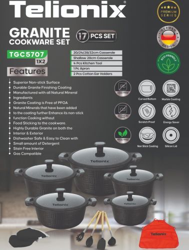 گچین مال  - سرویس قابلمه گرانیت تلیونیکس TGC 5707